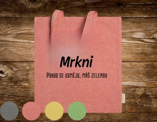 Látková taška velká Mrkni, pokud se usměju, máš zelenou