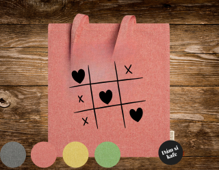 Látková taška velká zamilované piškvorky