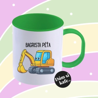Plastový hrnek Bagr