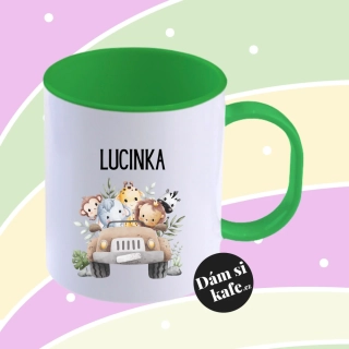 Plastový hrnek Safari zvířátka