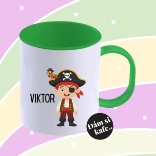 Plastový hrnek Pirát