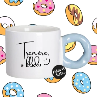 Hrnek Koblížek s koblihovým (donut) uchem Trenére v klidu :)