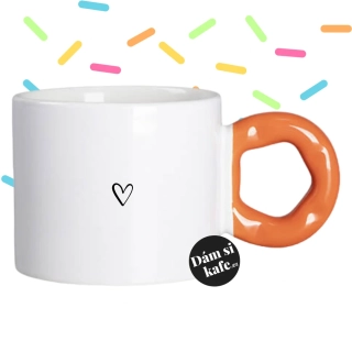 Hrnek Koblížek s koblihovým (donut) uchem Mini srdíčko