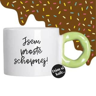 Hrnek Koblížek s koblihovým (donut) uchem Jsem prostě schopnej