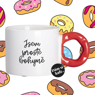 Hrnek Koblížek s koblihovým (donut) uchem Jsem prostě bohyně