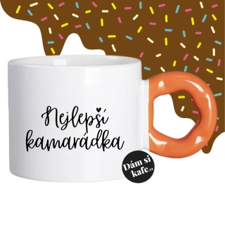 Hrnek Koblížek s koblihovým (donut) uchem Nejlepší kamarádka