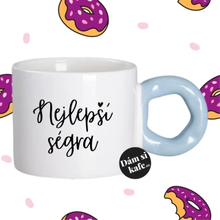 Hrnek Koblížek s koblihovým (donut) uchem Nejlepší ségra