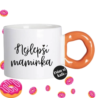 Hrnek Koblížek s koblihovým (donut) uchem Nejlepší maminka