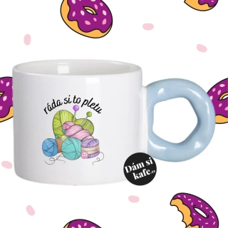 Hrnek Koblížek s koblihovým (donut) uchem Ráda si to pletu