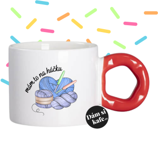Hrnek Koblížek s koblihovým (donut) uchem Mám to na háčku