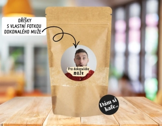  Směs ořechů 100g „Pro dokonalého muže“ s vlastní fotkou 📸🧔