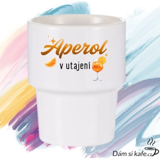 Designový keramický hrnek bez ucha „Aperol v utajení“ (360 ml)