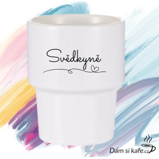 Designový keramický hrnek bez ucha „Svědkyně“ (360 ml)