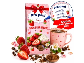 Personalizovaná káva „Pro paní...“ – rozpustná s jahodovou příchutí (40 g)