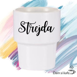 Designový keramický kelímek bez ucha „Strejda“ (360 ml)
