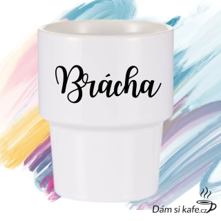 Designový keramický kelímek bez ucha „Brácha“ (360 ml)