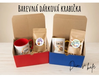 Barevná dárková krabička na hrneček
