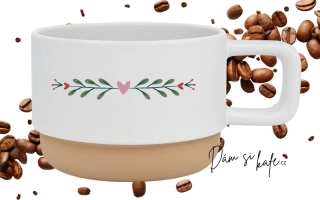 Keramický hrnek Barista – Růžové srdíčko