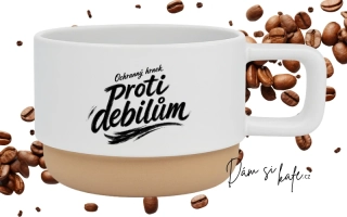 Keramický hrnek Barista – Ochranný hrnek proti debilům