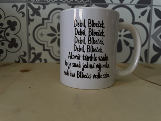 Keramický hrnek Debil Blbeček II. jakost