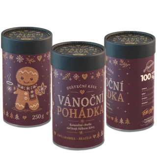 ☕ Sváteční dárková káva „Vánoční pohádka“ od Fixi Coffee – 100% výběrová Arabica v papírové tubě