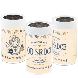 ☕ Sváteční dárková káva „Od srdce“ od Fixi Coffee – 100% výběrová Arabica v papírové tubě