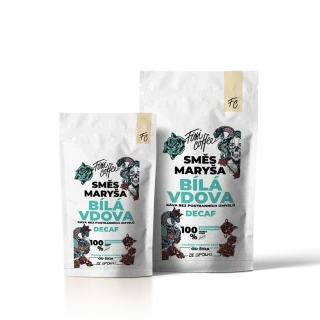 ☕ Bezkofeinová dárková káva Káva Maryša – Bílá vdova (100% výběrová Arabica z Etiopie) Fixi Coffee