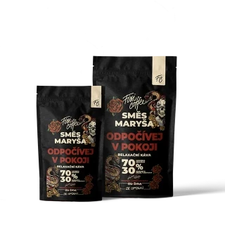 ☕ Dárková káva Káva Maryša – Odpočívej v pokoji (směs 70 % Arabica a 30 % Robusta) Fixi Coffee